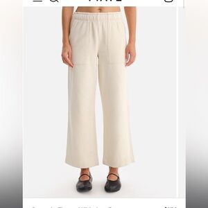 NWT MATE Organic Fleece Wode Leg Pant size L